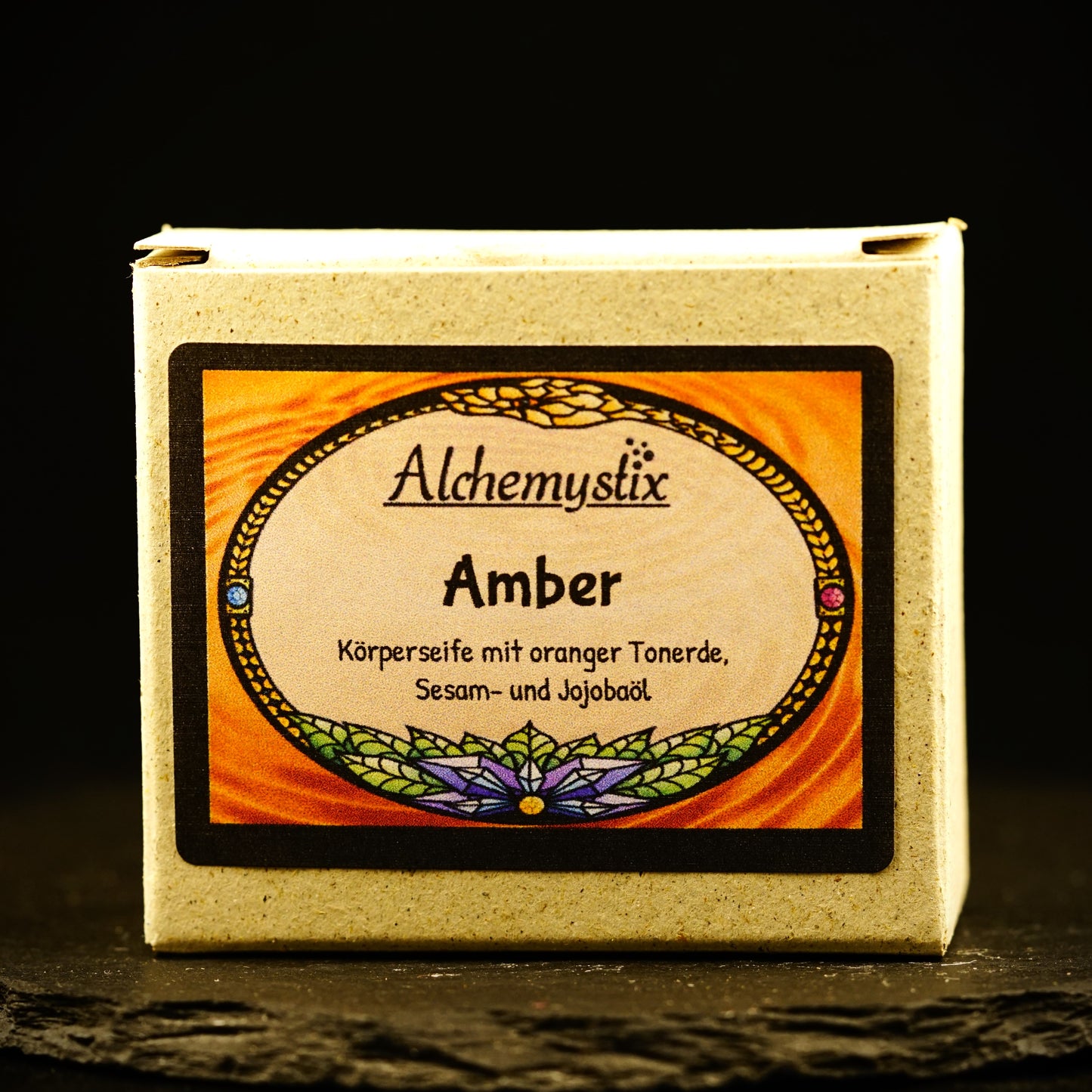 Amber - Körperseife mit oranger Tonerde, Sesam- und Jojobaöl